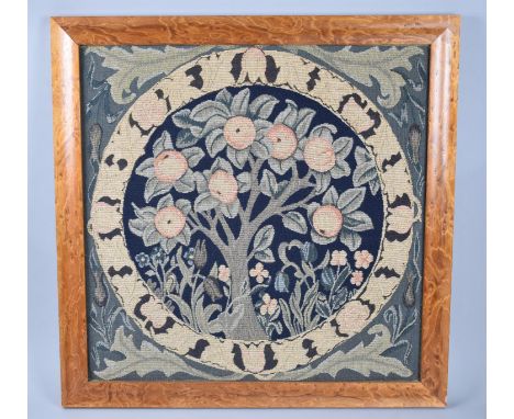A Framed Modern Tapestry of Apple Tree, 47cms Square 