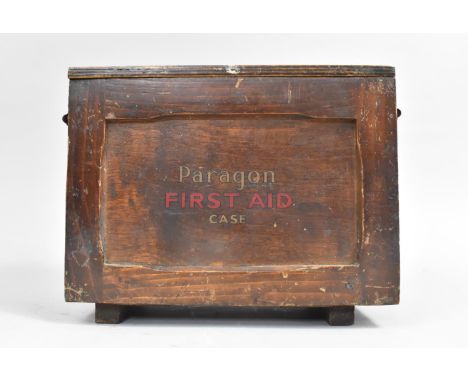 A Vintage Paragon Wall Hanging First Aid Box with Contents, 25cm Wide 