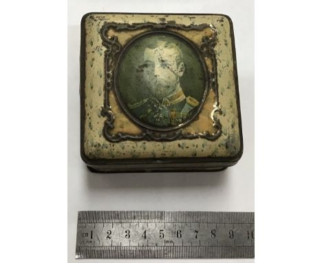 A rare to find WW1 era 1914 Christmas Tin issued by Cadburys Brother Ltd to wounded servicemen. Complete with it’s original p
