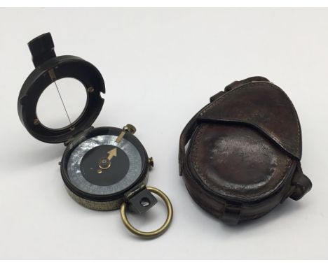 A good quality WW1 Battle of the Somme era, Verniers pattern officers MKVII marching compass, complete with original polished