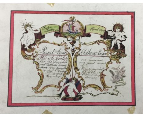 A remarkable and rare, late 19th century military tailor’s pattern book / sketch book, once the property of a Sergeant Master