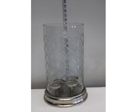 A four candle hurricane lamp with glass shade 'no postage available' 