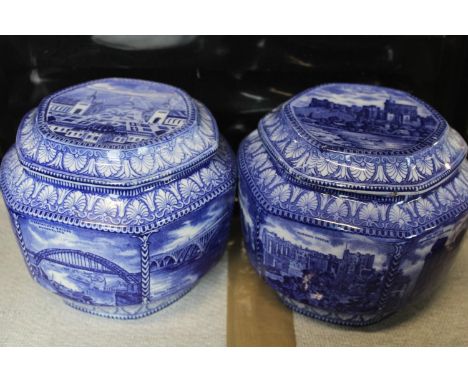 Two Rington's lidded ceramic jars 