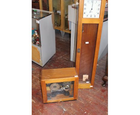 A mid-century Gents of Leicester Slave &amp; Master Clock 'no postage available' 