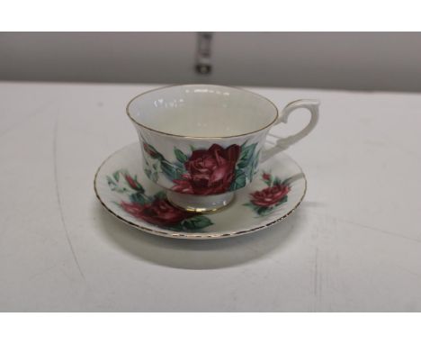 A Christian Dior Royal Standard Rose vintage teacup &amp; saucer. 