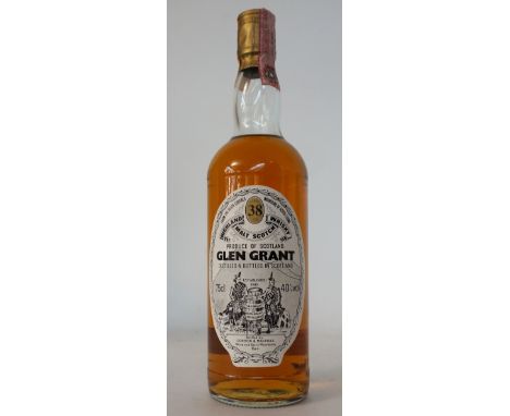 GLEN GRANT 38YO - G&M
A bottle of GLEN GRANT 38 YEAR OLD Single Malt Scotch Whisky bottled by Gordon & MacPhail in the 1980's