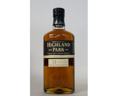 HIGHLAND PARK 21YO
Distilled from "Home grown malt", this is a tidy example of the HIGHLAND PARK 21 YEAR OLD Single Malt Scot