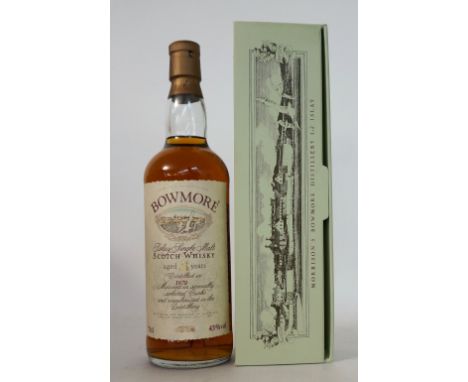 BOWMORE 21YO - 1970
A rare bottling of the Bowmore 21 Year Old Single Malt Scotch Whisky distilled in 1970.  75cl.  43% abv. 