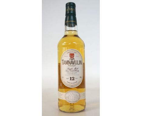 TAMNAVULIN & KNOCKANDO
TAMNAVULIN 12 YEAR OLD Single Malt Scotch Whisky.  70cl.  40% abv.  In original tube.  Level low neck.