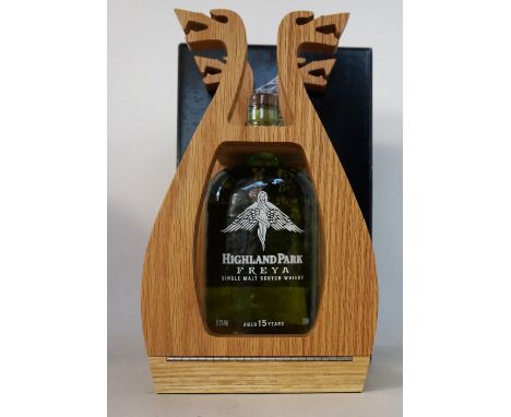 HIGHLAND PARK FREYA
The excellent HIGHLAND PARK FREYA 15 YEAR OLD Single Malt Scotch Whisky.  70cl.  51.2% abv.  Limited edit