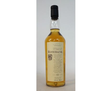 ROSEBANK 12YO - FLORA & FAUNA
Bottled as part of the Flora & Fauna range.  ROSEBANK 12 YEAR OLD Single Malt Scotch Whisky.  7