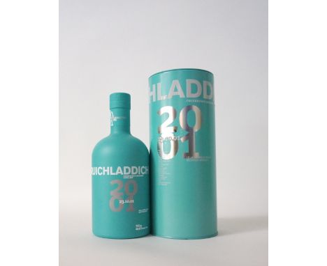 BRUICHLADDICH 2001
The first Bruichladdich Distillation of the modern era on 23.10.01 produced this lightly peated single mal