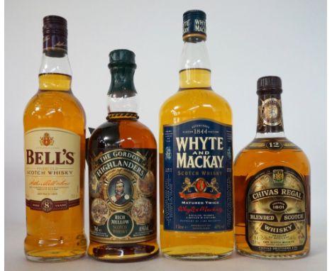 FOUR BLENDED SCOTCH WHISKIES
A selection of four bottles of Blended Scotch Whiskies, comprising: THE GORDON HIGHLANDERS BICEN