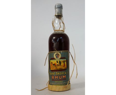 SAINT ANDREW'S RUM C.1950
One of my favourite old rum bottlings - SAINT ANDREW'S RUM circa 1950's.  75cl.  45% abv.  A rare b