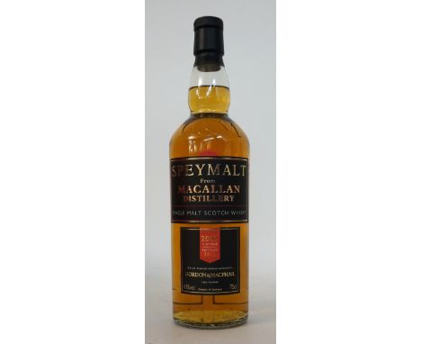 SPEYMALT MACALLAN 2002 VINTAGE
A 2002 Vintage SPEYMALY MACALLAN single malt scotch whisky from Gordon & MacPhail, Elgin.  70c