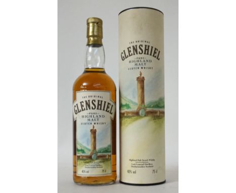 GLENSHIEL (LOCH LOMOND)
Another Single Malt Scotch Whisky produced by Loch Lomond Distillery, GLENSHIEL.  75cl.  40% abv.  We