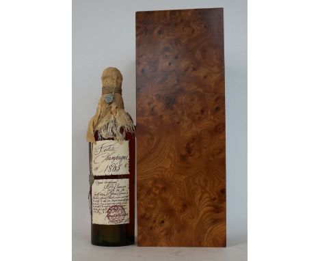 CHATEAU L'HERAUD PETITE CHAMPAGNE COGNAC - 1865
Extremely rare old-style bottle of cognac distilled in 1865 by CHATEAU L'HERA