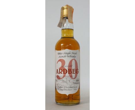 ARDBEG 30 YEAR OLD - 1963
Distilled in 1963 and bottled at 30 years of age.  ARDBEG Single Malt Scotch Whisky. 70cl.  40% abv