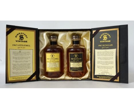 DUNGLAS 1967 & LITTLEMILL 1967 - SIGNATORY
A premium presentation from independent bottlers Signatory.  DUNGLAS 1967 VINTAGE 