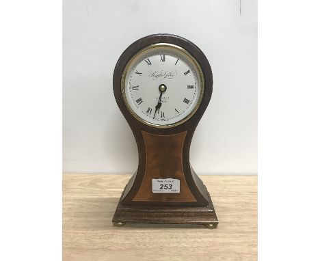 KNIGHT & GIBBINS BALLOON MANTLE CLOCK (NEEDS GLASS)