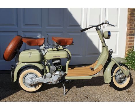 1952 Lambretta D 125Registration no. 903 XVGFrame no. 05221Engine no. 33830Manufactured by the Italian industrial giant Innoc