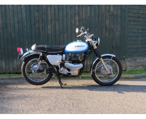 1969 Kawasaki W2 650-TT CommanderRegistration no. KJC 223GFrame no. W1F-08341Engine no. W1E-54510The first big four-stroke to