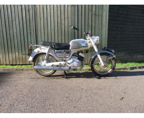 1966 Suzuki 247cc T10Registration no. CJP 435D (see text)Frame no. T10-13610Engine no. T10-13236Using the Colleda marque name