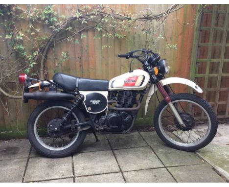 1977 Yamaha XT500DRegistration no. SMP 293S (see text)Frame no. 1U6-005922Engine no. 1U6-005922Introduced for 1976 and sold o