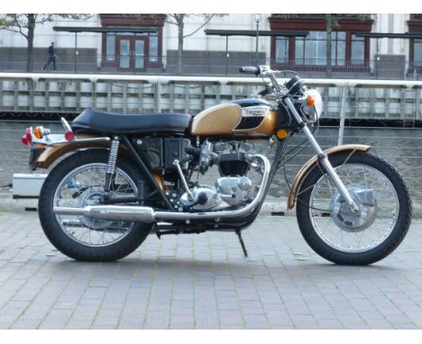 1971 Triumph 649cc T120 BonnevilleRegistration no. YWX 971LFrame no. HE30178Engine no. T120 HE30178Along with BSA-Triumph's o