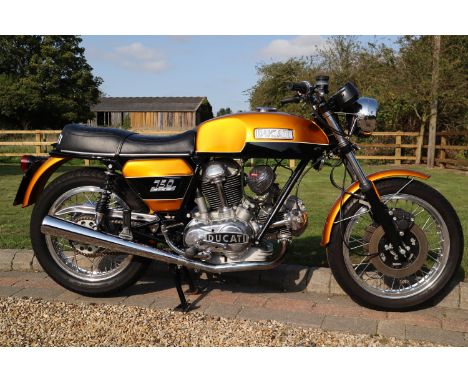 1974 Ducati 750 GTRegistration no. SWW 42MFrame no. 754552Engine no. 754490Designed by the legendary Fabio Taglioni, Ducati's