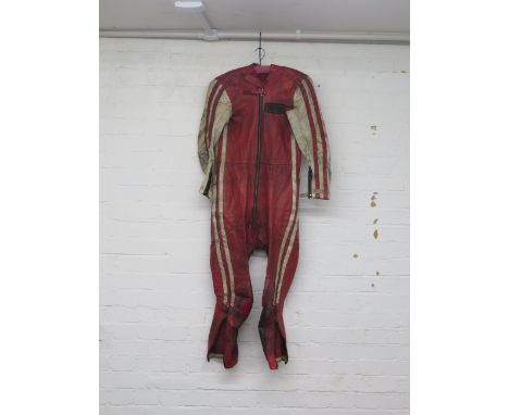 Offered from the estate of the late Percy Tait A set of one-piece Percy Tait racing leathersmanufactured by Lewis Leathers (s
