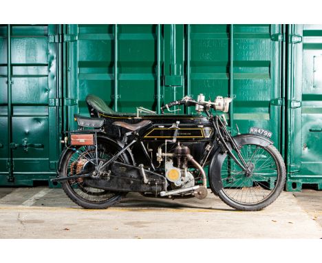 Property of a deceased's estate 1914 Sunbeam 3½hp 499cc with Mills-Fulford sidecarRegistration no. HK 4799Frame no. 2144Engin