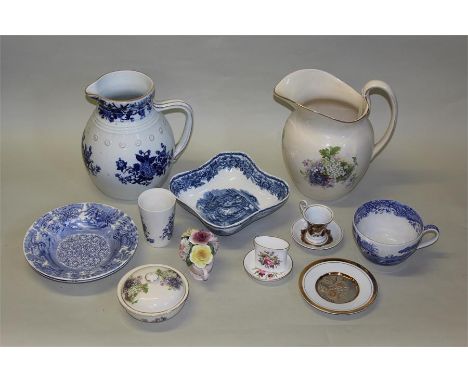 Pottery, to include two wash basin jugs, bowls, dishes, flowers, Royal Worcester, etc, (qty)