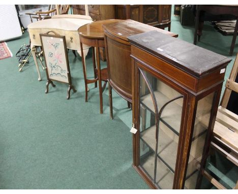 Edwardian fan marquetry inlaid occasional table, the circular top on six line inlaid legs united by a circular undertier, Edw