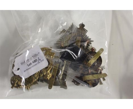 Collection of British army cap badges, Army Remount Service, The Life Guards, Army Service Corps, 22nd Dragoons,etc, mainly r