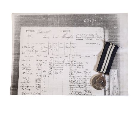 A GREAT WAR DISTINGUISHED SERVICE MEDAL TO PETTY OFFICER KNIGHT OF HMS GHURKA He was decorated for his participation in the s