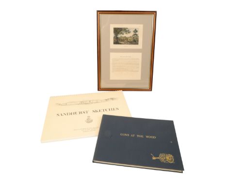 GENERAL SIR CECIL BLACKER, GCB, OBE, MC: SANDHURST SKETCHES illustrated by John Wanklyn, dated 1991; The Guns at the Wood, a 