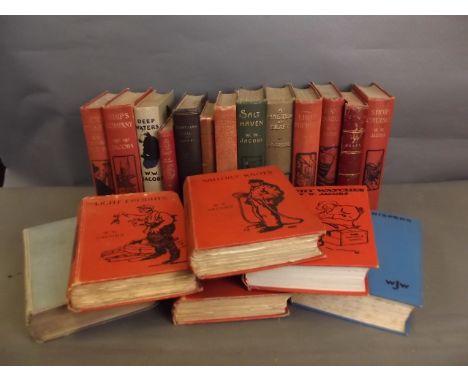 A large quantity of books by W.W. Jacobs to include ' Light Freights', 'Sailor's Knots', 'Salt Haven' etc (19)
