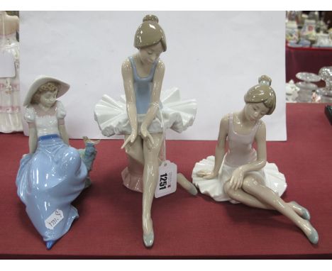 Two Nao Figures of Ballerinas; plus one other Nao figure. (3)