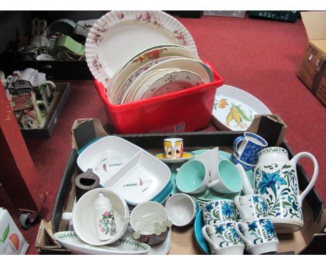 Midwinter 'Spanish Garden', Poole, Denby Greenwheat', Royal Albert 'Lavender Rose', etc:- Two Boxes.