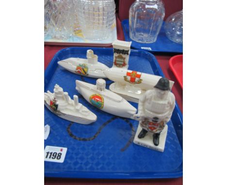 Arcadian Air Ship, Shelley &amp; Arcadian sea vessels, Grosvenor bed, Shelley life saver.