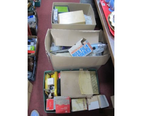 Photographic Equipment, Aldis projector, slide magazines, etc:- Thee Boxes.