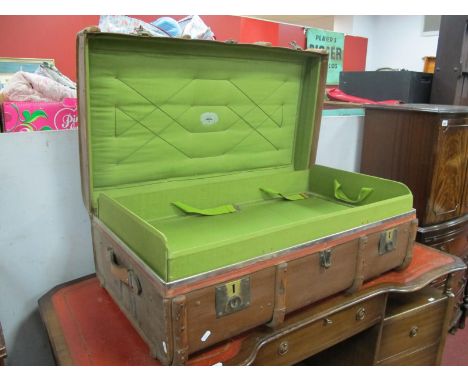 Roastra Vintage Travelling Trunk, with leather handles.