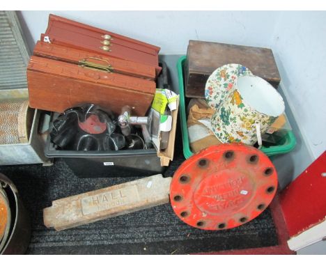 Saval, Breda, Holland Pipe Line End Cap Hall of.  London Block, clock, shoe cleaning equipment, coin case, etc.