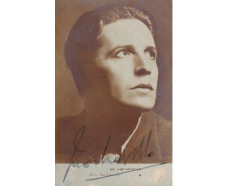 Ivor Novello, Actor &amp; Composter, 6x4 inch Signed Photo. Good condition. All autographs come with a Certificate of Authent