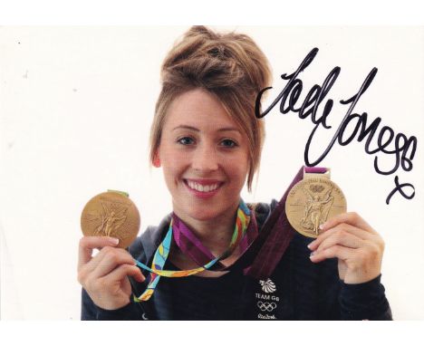 Jade Jones, British Olympic Gold Medallist, 6x4 inch Signed Photo. Good condition. All autographs come with a Certificate of 