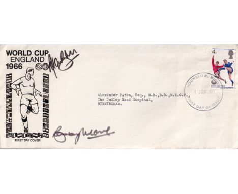 Bobby Moore &amp; Alan Ball, 1966 World Cup, Signed FDC. Good condition. All autographs come with a Certificate of Authentici