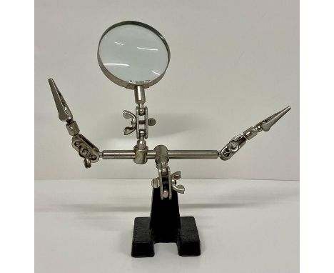 A Vintage Helping Hands with magnifier