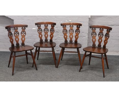 A set of four Ercol Prince of Wales back chairs.