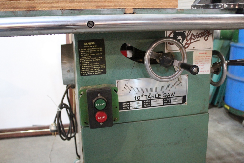 GRIZZLY 10" TABLE SAW MODEL TSC10 SINGLE PHASE